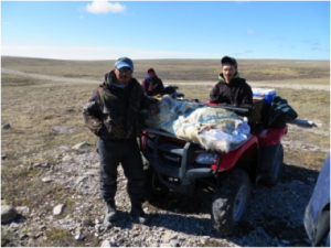 Josh, our Bear Watcher, on the right with his father Solomon and brother in law Joey