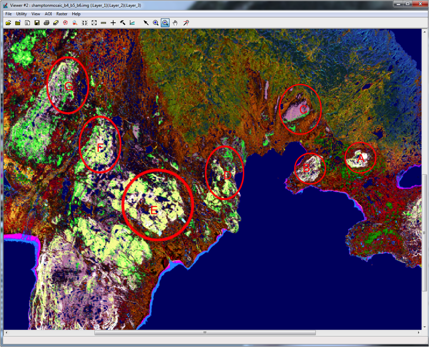 Map prepared by Rick Lathrop of CRSSA lab at Rutgers, indicating prime areas to search for knots and their broods.