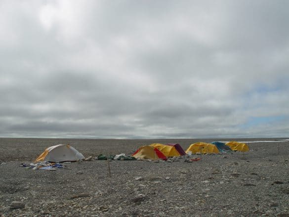 tents in the Arctic tundra