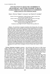 paper on horseshoe crabs