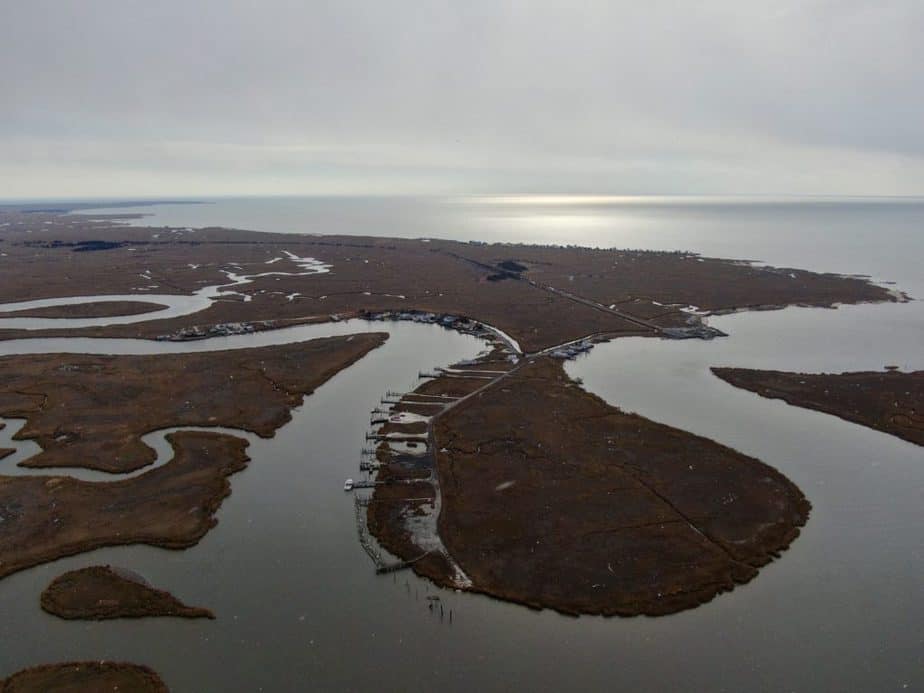 aerial of money island, NJ