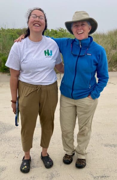 Shoanne Courtade, the shorebird steward at Fortescue Beach NJ.